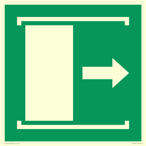 E033 safe condition door slides right to open